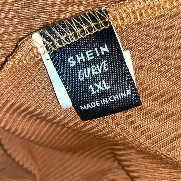 SHEIN Camel Wrap Blouse - Picture 4 of 4